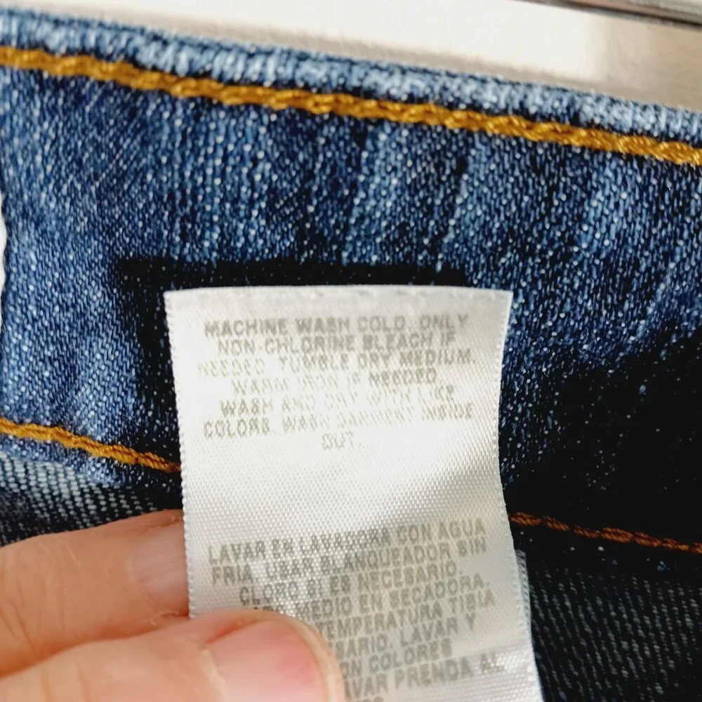 Levi's Signature Denim Skirt Misses Size 4 Zip, Western, Coastal Cowgirl Country - Picture 16 of 16